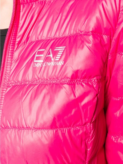 Shop Ea7 Down Jacket In Pink
