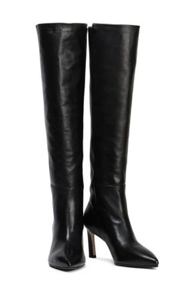 Shop Stuart Weitzman Stretch-leather Knee Boots In Black