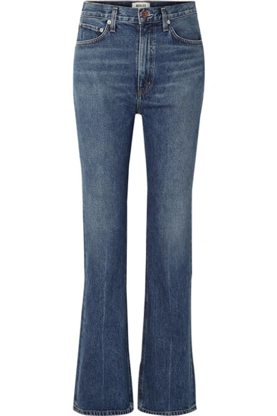 Shop Agolde Organic High-rise Flared Jeans In Blue