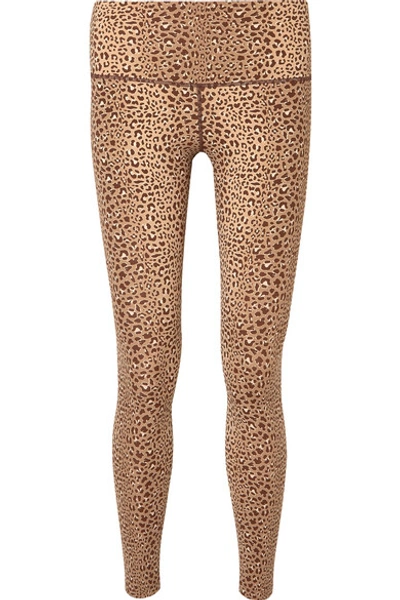 Shop Varley Estrella Leopard-print Stretch Leggings In Leopard Print
