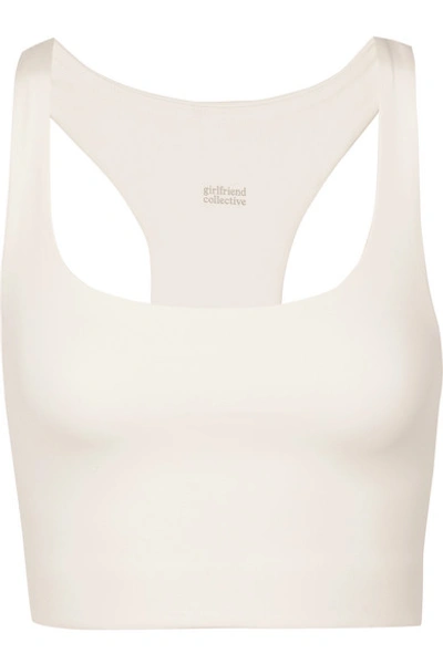 Girlfriend Collective Paloma Stretch Sports Bra In Ivory
