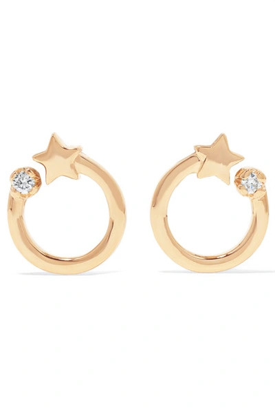 Shop Andrea Fohrman Shooting Star 14-karat Gold Diamond Earrings