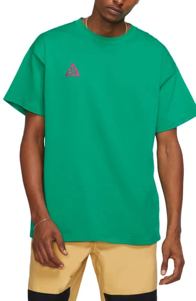Shop Nike Logo T-shirt In Lucid Green/sport Fuchsia