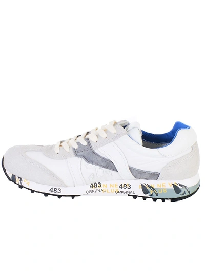 Shop Premiata Lucy Nylon And Suede Sneakers In White