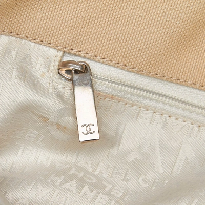 Pre-owned Chanel No.5 Canvas Tote Bag In Neutrals