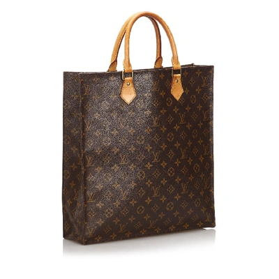 Shop Pre-owned Louis Vuitton Monogram Sac Plat In Grey