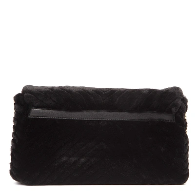 Shop Moschino Black Synthetic Fiber Shoulder Bag