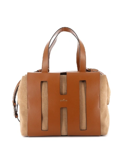 Shop Hogan Bi-bag Bowling Bag In Brown