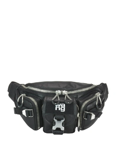 Shop Alexander Wang Surplus Calf Leather Belt Bag In Black