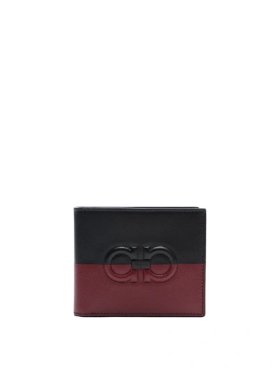 Shop Ferragamo Firenze Leather Bifold Wallet In Black