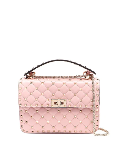 Shop Valentino Rockstud Spike Medium Bag In Pink
