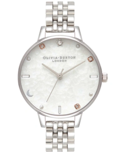 Shop Olivia Burton Women's Celestial Stainless Steel Bracelet Watch 34mm In Silver