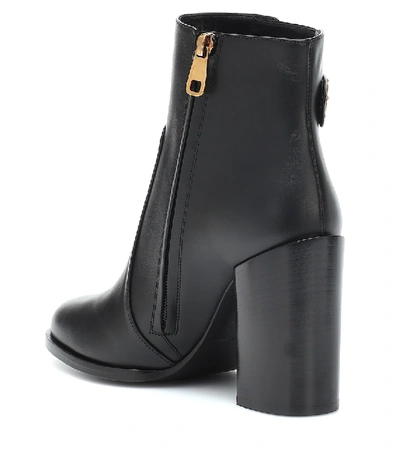 Shop Dolce & Gabbana Rodeo 90 Leather Ankle Boots In Black