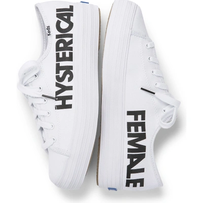 Shop Keds X Rachel Antonoff Triple Kick Hysterical Female In White Black