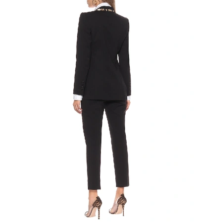 Shop Dolce & Gabbana Wool-blend Blazer In Black