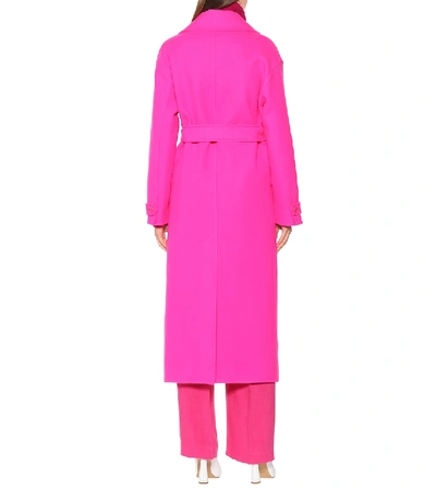 Shop Jacquemus Le Manteau Sabe Virgin Wool Coat In Pink