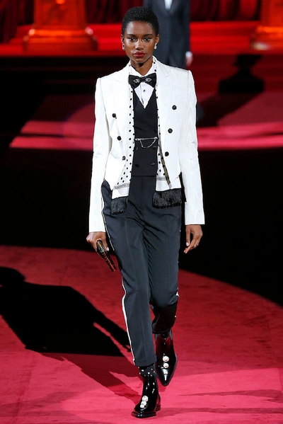 Shop Dolce & Gabbana Wool And Silk-blend Vest In Black