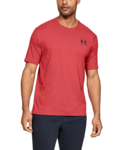 Shop Under Armour Men's Sportstyle Left Chest Short Sleeve Shirt In Martia