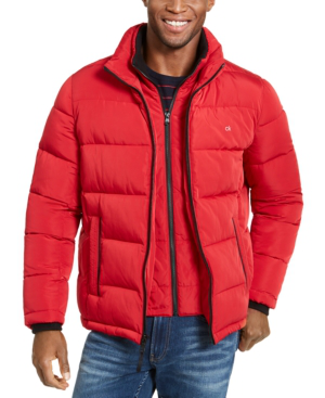 calvin klein red jacket mens