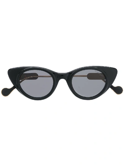 Shop Moncler Tinted Cat Eye Sunglasses In 黑色