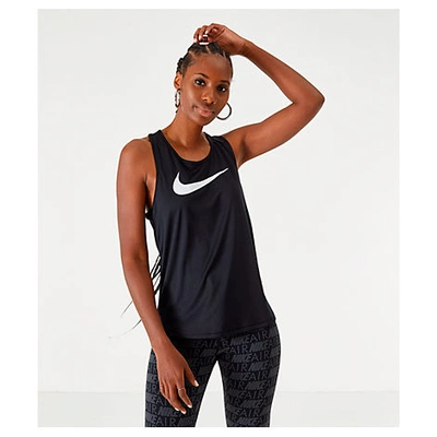 Shop Nike Women's Dri-fit Miler Running Tank Top In Black
