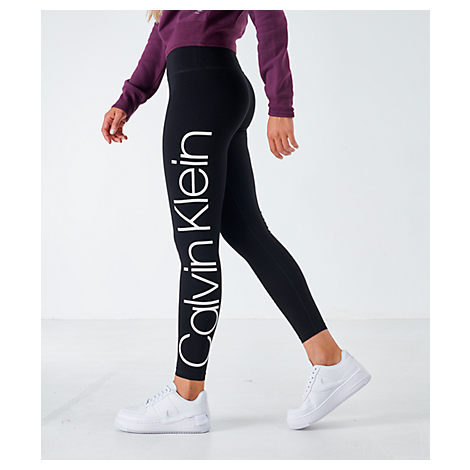 women's black calvin klein leggings