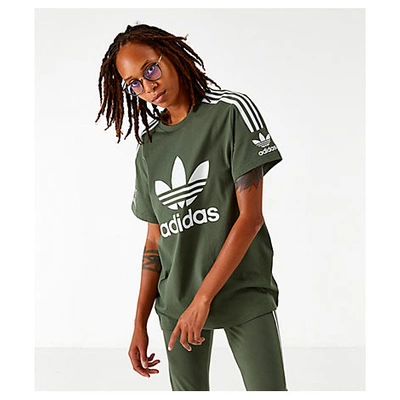 Shop Adidas Originals Adidas Women's Originals Lock-up T-shirt In Green