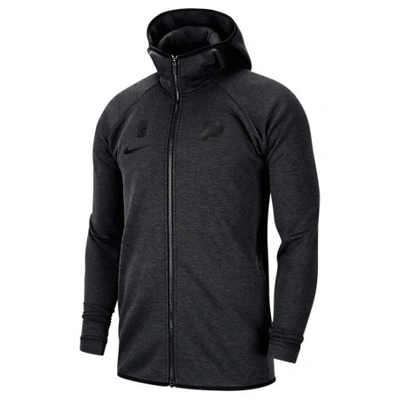 Shop Nike Men's Dri-fit Indiana Pacers Nba Showtime Full-zip Hoodie In Black