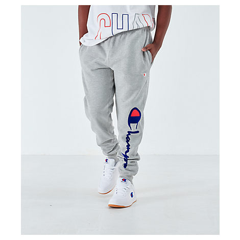 men's champion reverse weave script jogger pants