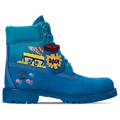 Shop Timberland Men's X Spongebob Squarepants 6 Inch Premium Boots In Blue
