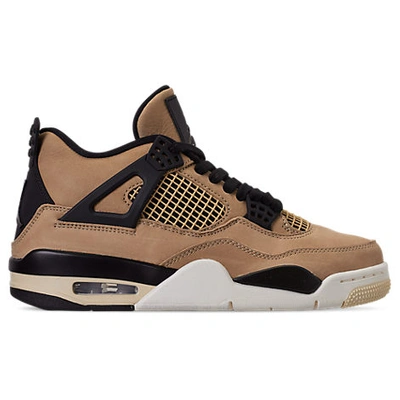 Shop Nike Women's Air Jordan Retro 4 Basketball Shoes In Brown
