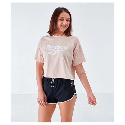 Shop Reebok Women's Classics Crop T-shirt In Pink