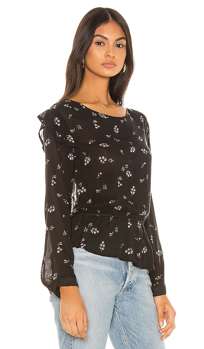 Shop Bella Dahl Ruffle Long Sleeve Blouse In Scattered Floral