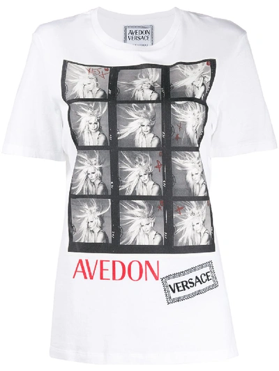 Shop Versace X Avedon Print T-shirt In White