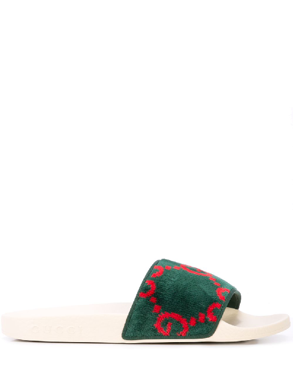 gucci terry cloth slides