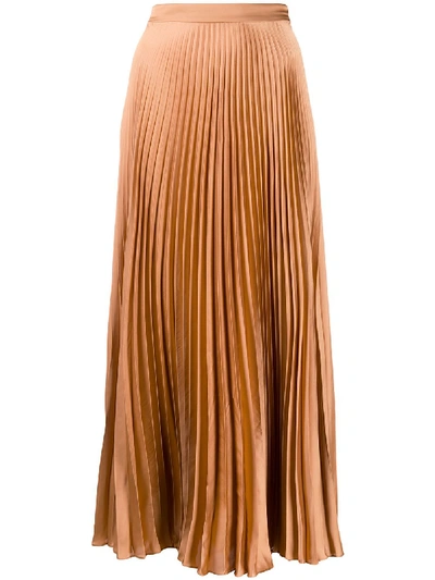 Shop Stella Mccartney Pleated Midi-skirt In Neutrals