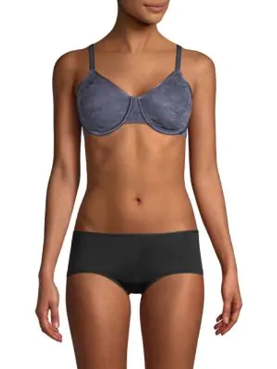 Shop Le Mystere Lace Perfection Unlined Bra In Nocturnal Blue