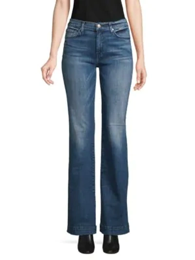 Shop 7 For All Mankind Dojo Flare Jeans In Blue