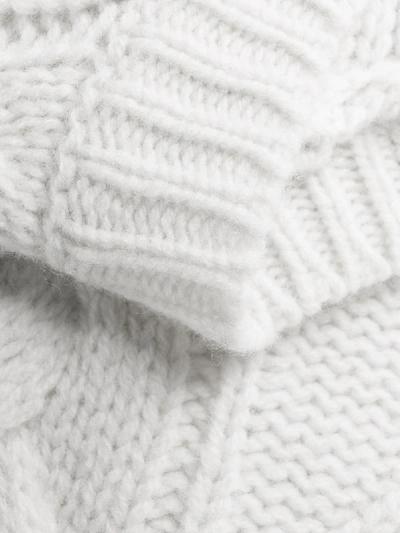 Shop Allude Treccia Knit Jumper In 40 White