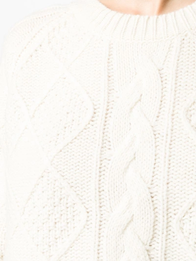 Shop Allude Treccia Knit Jumper In 40 White