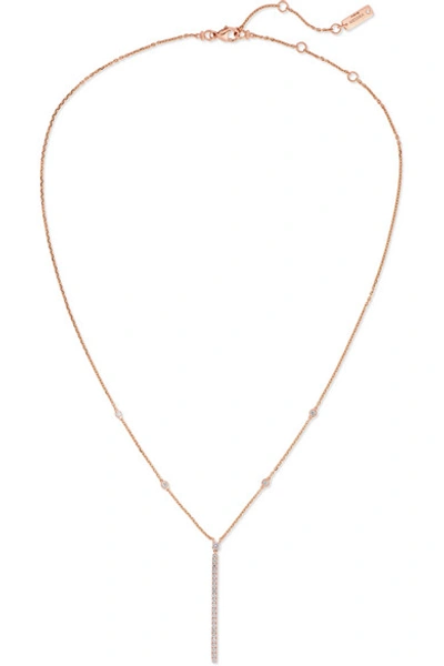 Shop Messika Gatsby 18-karat Rose Gold Diamond Necklace