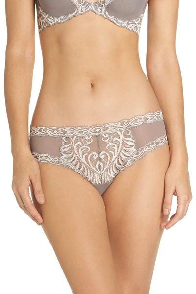 Shop Natori Feathers Hipster Briefs In Strm/prncs