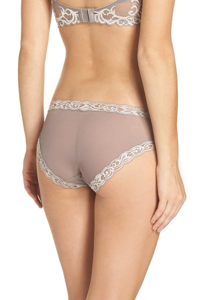 Shop Natori Feathers Hipster Briefs In Strm/prncs