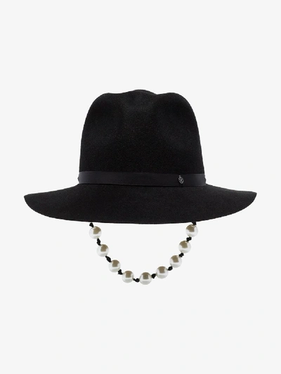 Shop Maison Michel Black Rico Felt Hat