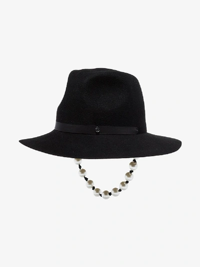 Shop Maison Michel Black Rico Felt Hat