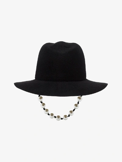 Shop Maison Michel Black Rico Felt Hat