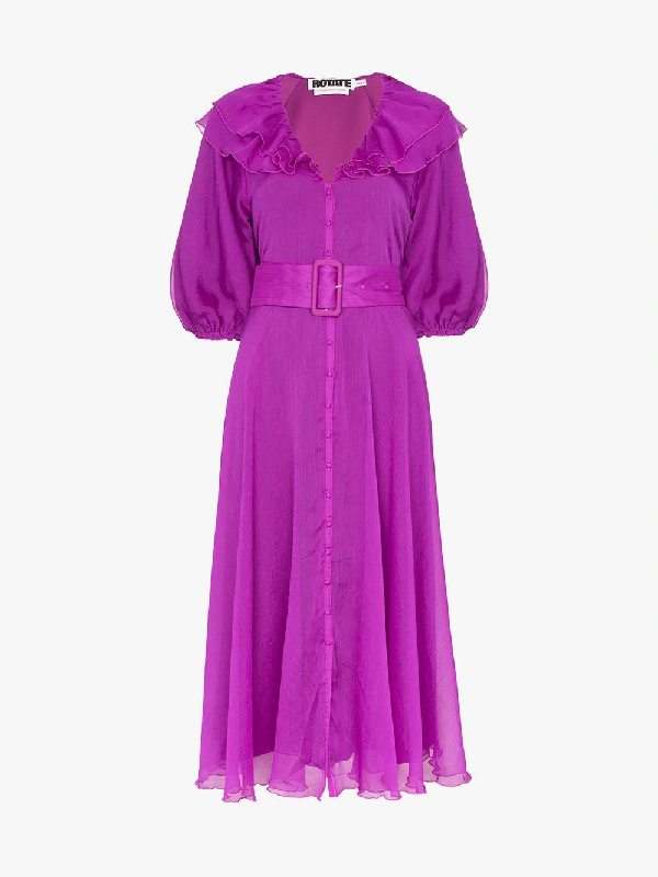 Rotate Ruffled Button In Purple | ModeSens