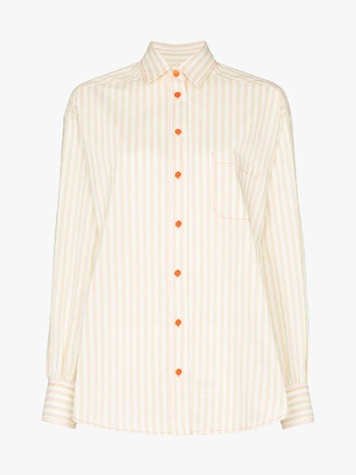 Shop Sies Marjan Button-down Striped Shirt In Neutrals