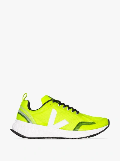 Shop Veja Yellow Condor Mesh Low Top Sneakers