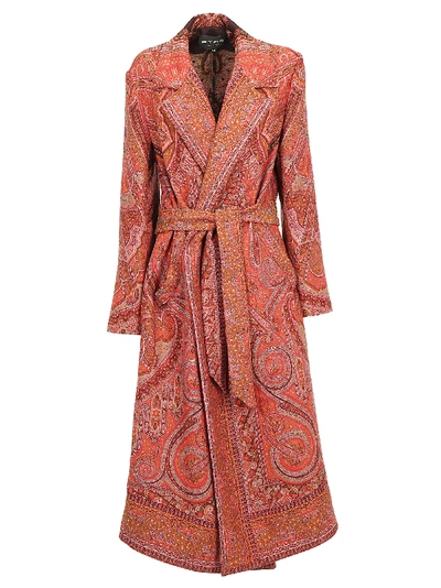 Shop Etro Lindsey Coat In Red